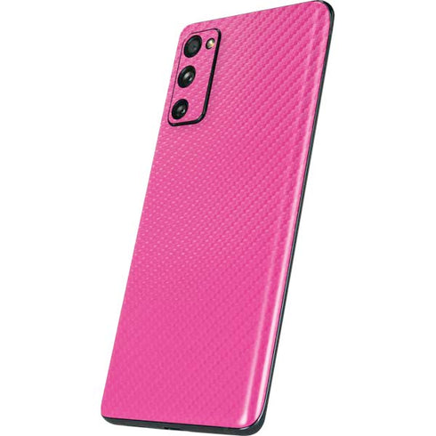 Pink Carbon Fiber Specialty Material Galaxy S20 Fan Edition Skin